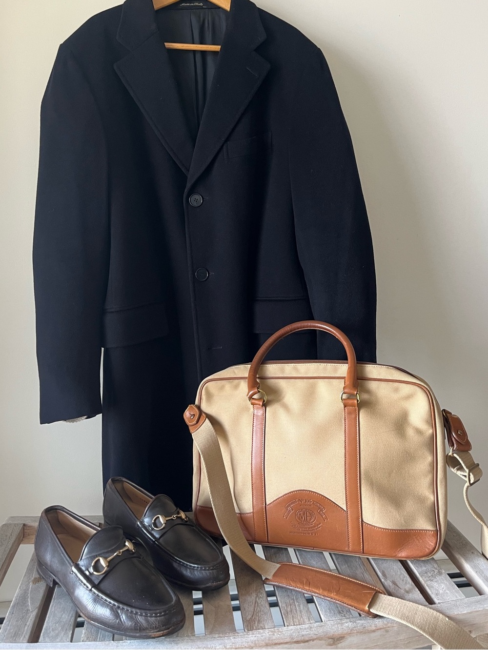Vintage Ghurka No 105 Madison Canvas Leather Briefcase Messenger USA Rare - Picture 3 of 17